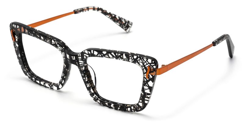 Nebula - Rectangle Pattern Eyeglasses by Vooglam