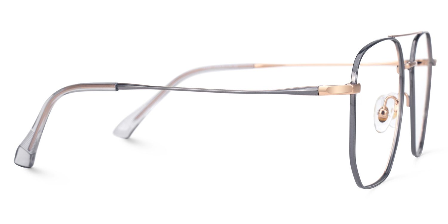 Emke - Aviator Grey Eyeglasses | Vooglam 4