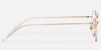 Harlow - Oval Gold Eyeglasses | Vooglam Side View