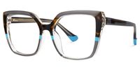 Faizan - Square Grey Eyeglasses | Vooglam Front View