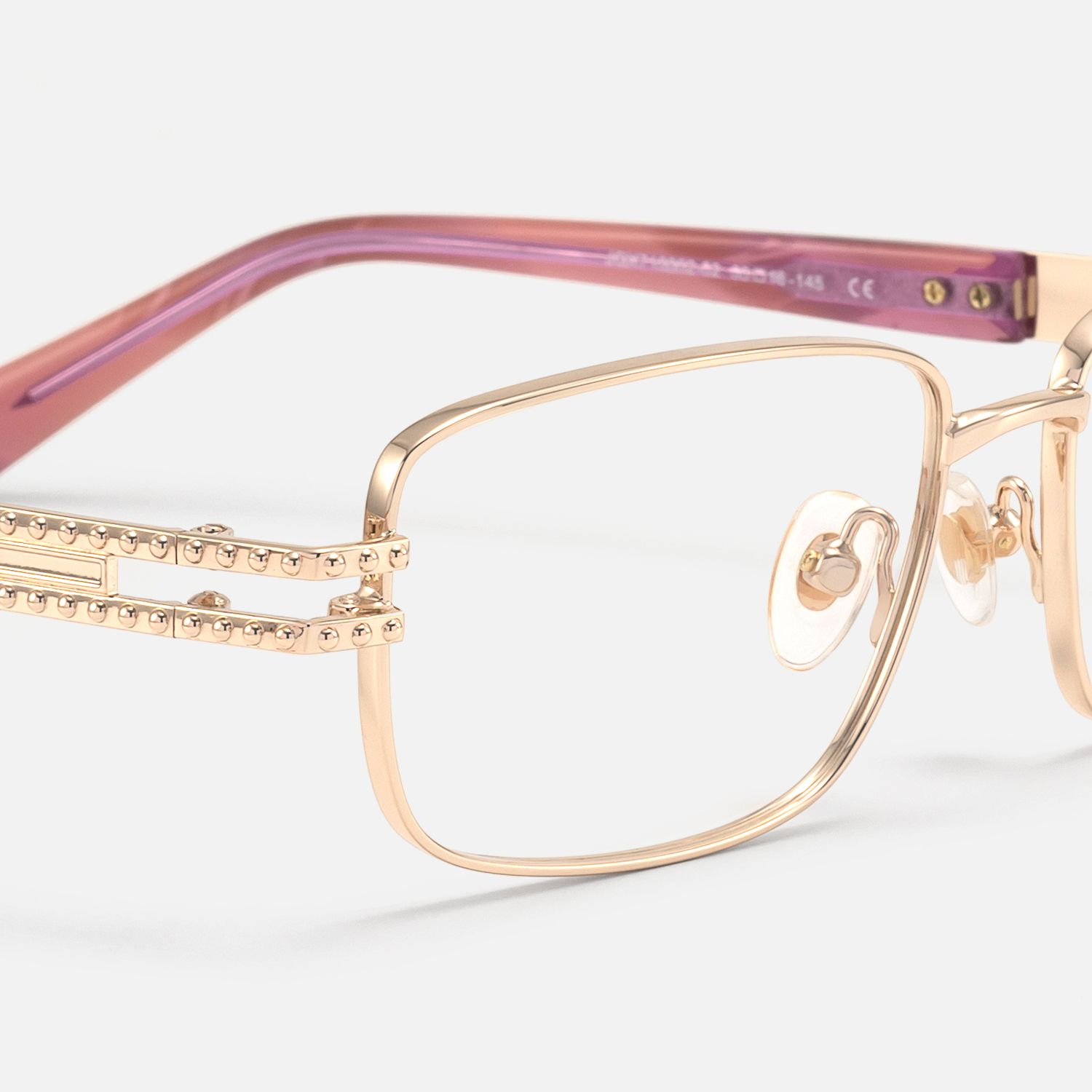 Veyra - Rectangle Gold Eyeglasses product detail 4