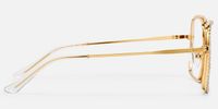 Kafele - Square Gold Eyeglasses | Vooglam Side View