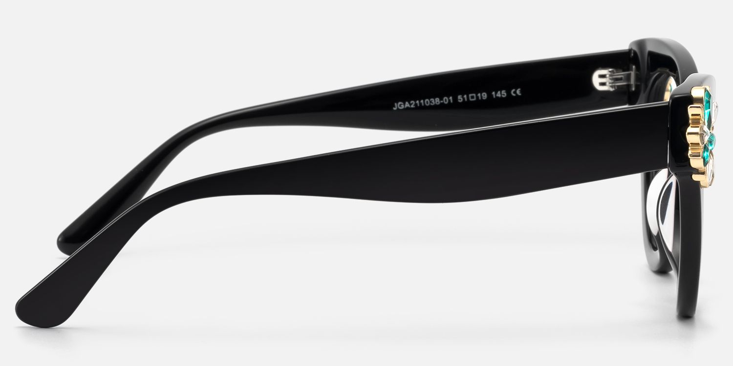 Farai - Cat Eye Black Eyeglasses | Vooglam Side View