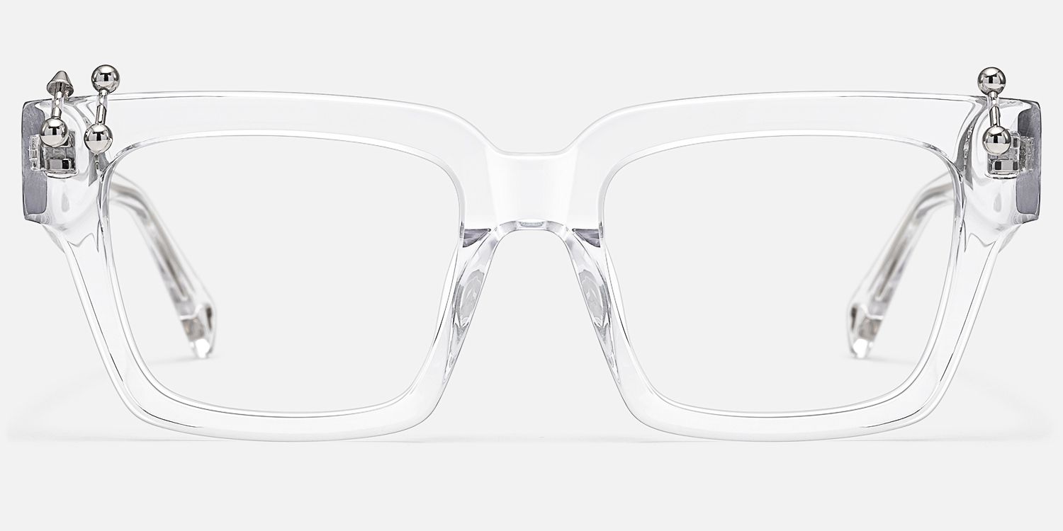 PIERCE - Square Transparent Eyeglasses | Vooglam Angle View
