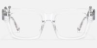PIERCE - Square Transparent Eyeglasses | Vooglam Angle View