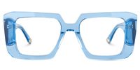 Ellery - Rectangle Blue Eyeglasses | Vooglam Angle View