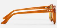 Aubrey - Amber Geometric Round Sunglasses | Vooglam Side View