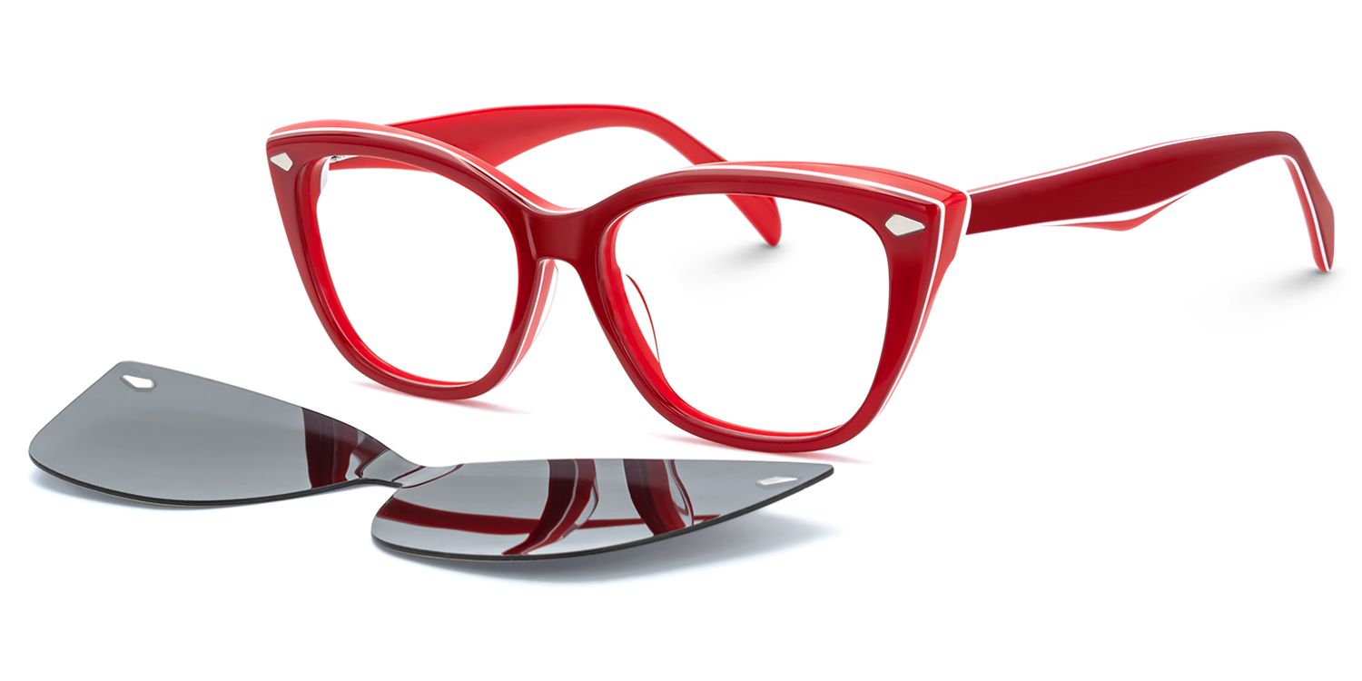 Fineen - Cat Eye Red Sunglasses | Vooglam 6