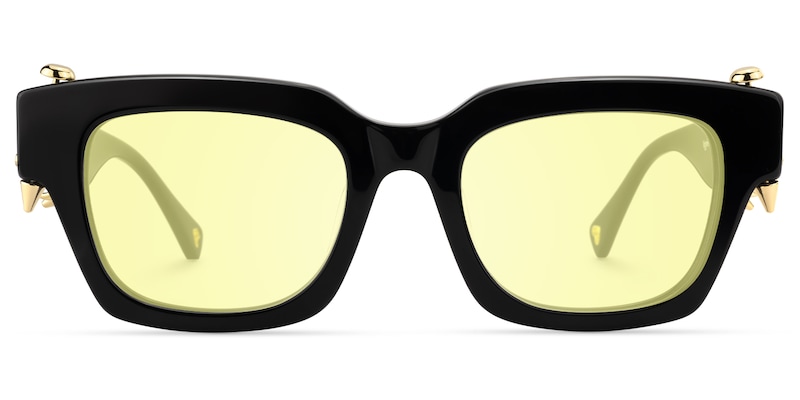 Sabrina - Rectangle Black Sunglasses