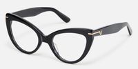 Veromca - Black Cat Eye Glasses | Vooglam Front View