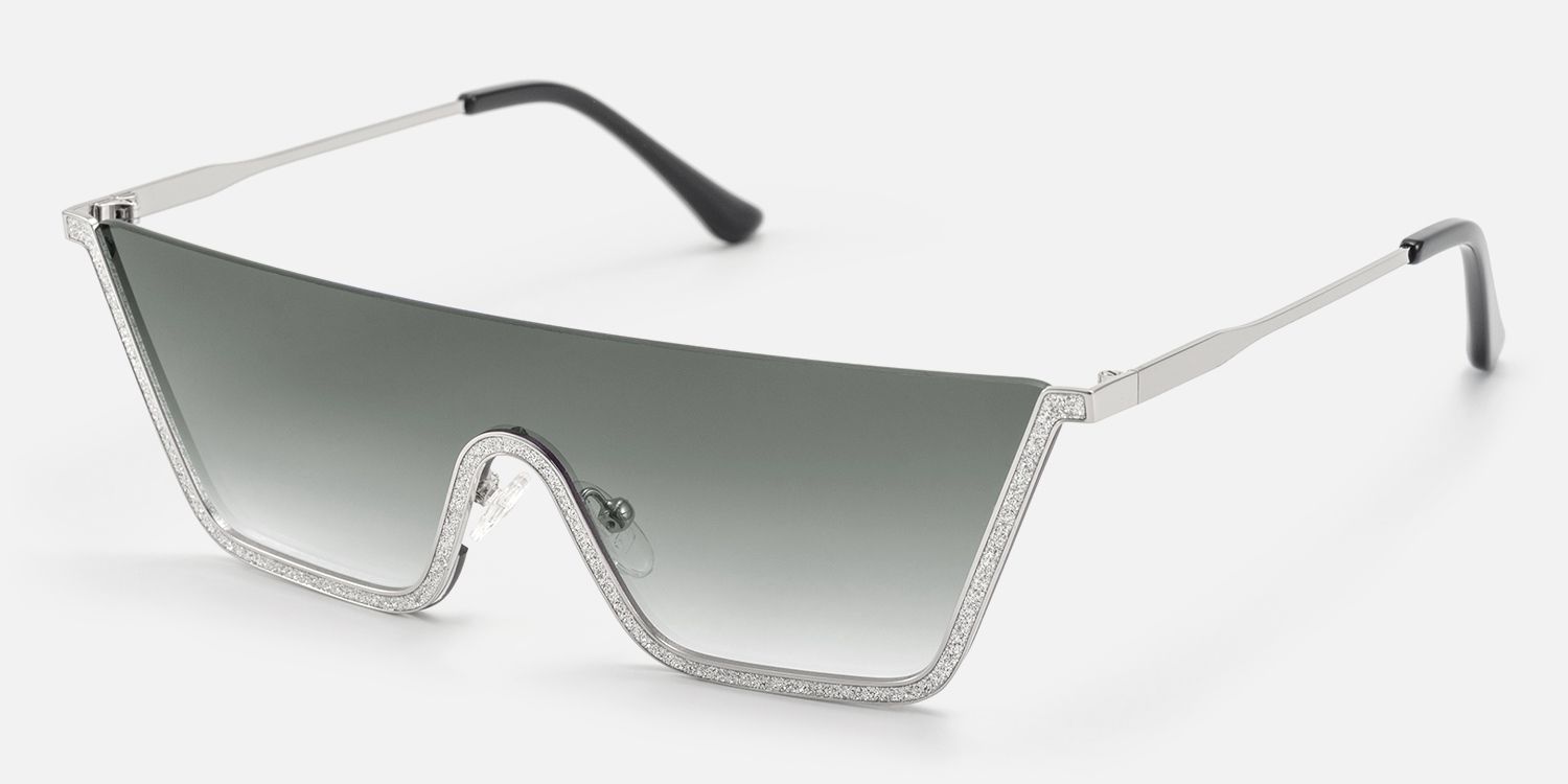 Lael - Cat Eye Black Sunglasses | Vooglam Front View