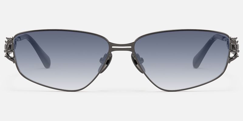 Spine - Geometric Grey Sunglasses| Vooglam