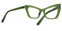 Bader - Cat Eye Green Retro-Inspired Eyeglasses | Vooglam Side View
