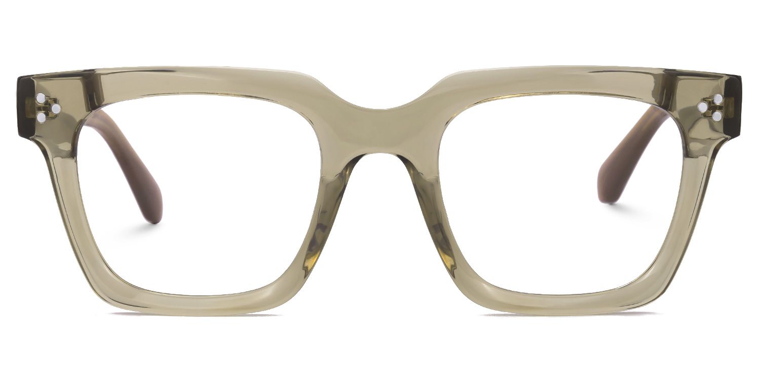 Ichtaca - Rectangle Champagne Eyeglasses | Vooglam Angle View