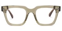 Ichtaca - Rectangle Champagne Eyeglasses | Vooglam Angle View