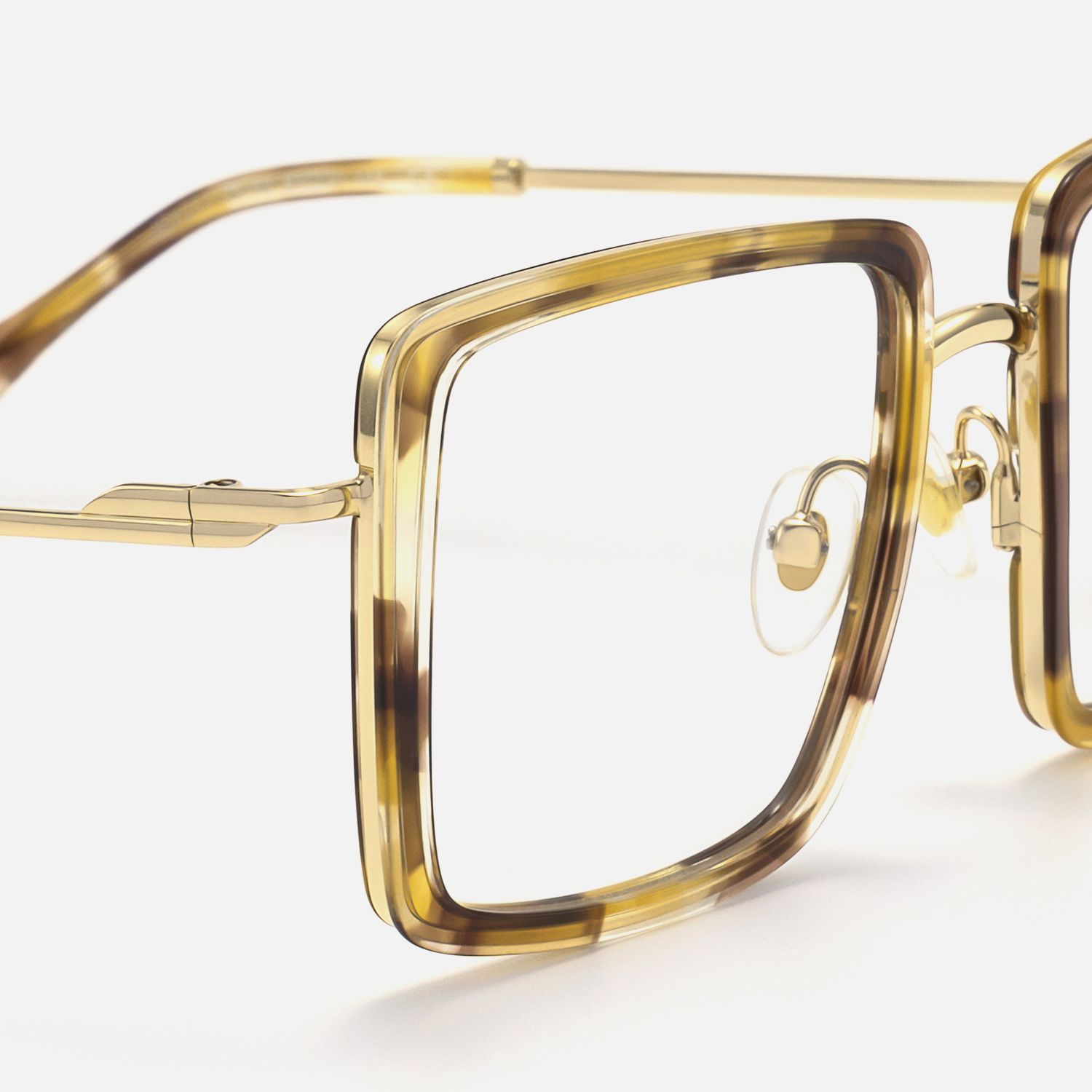 Harmony - Square Tortoise Eyeglasses | Vooglam Design Details