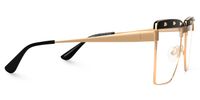 Electra - Aviator Black/Gold Eyeglasses | Vooglam 