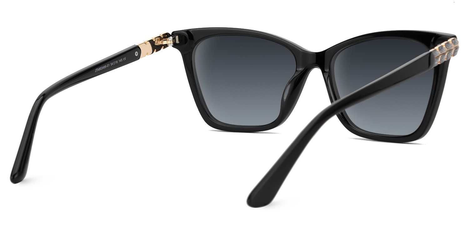 Kabili - Butterfly Black Sunglasses | Vooglam Side View