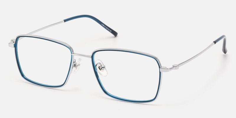 Marlene - Rectangle Blue Eyeglasses by Vooglam