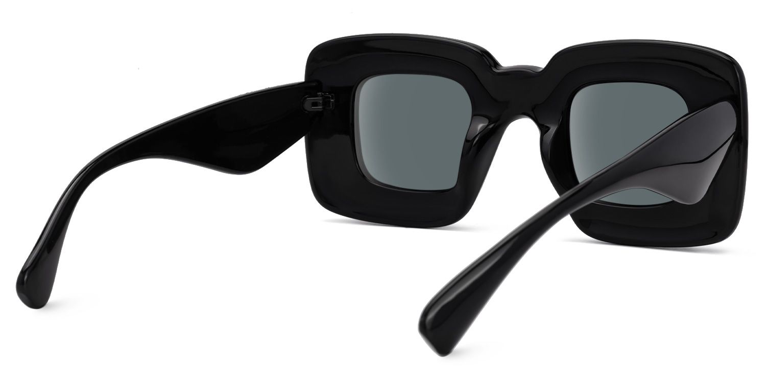 Jacinthe - Square Black Prescription Sunglasses product detail 3