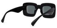 Jacinthe - Square Black Prescription Sunglasses | Vooglam Side View