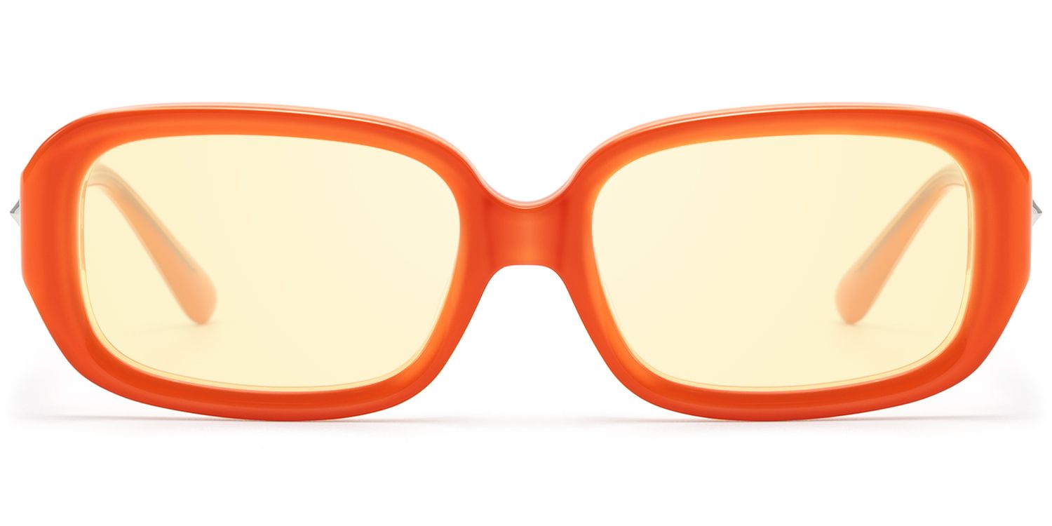 Prism - Bright Orange Yellow Tint Rectangle Shades by Vooglam Product Details 1