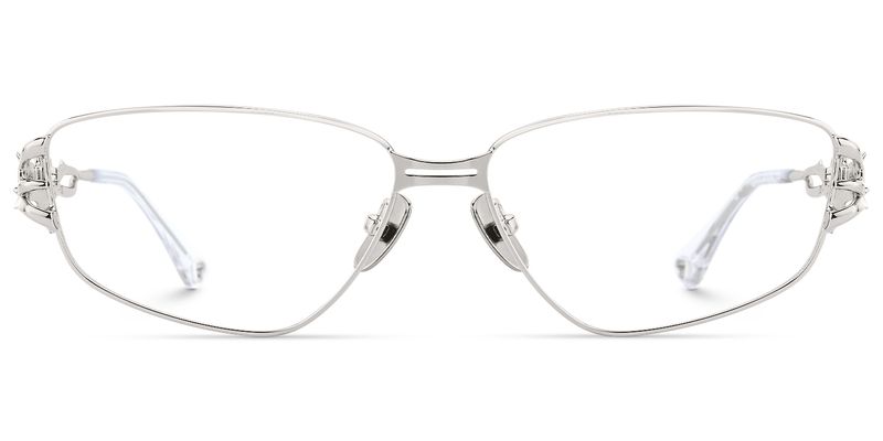 Spine - Geometric Silver Eyeglasses