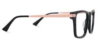 Elkie - Rectangle Black Eyeglasses | Vooglam
