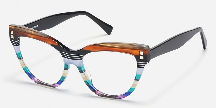 Dalila - Cat Eye Multicolor Eyeglasses by Vooglam