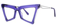 Elihu - Butterfly Purple Eyeglasses | Vooglam Front View