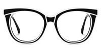 Feivel - Cat Eye Black Eyeglasses | Vooglam Angle View