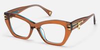 Manon - Cat Eye Brown Eyeglasses