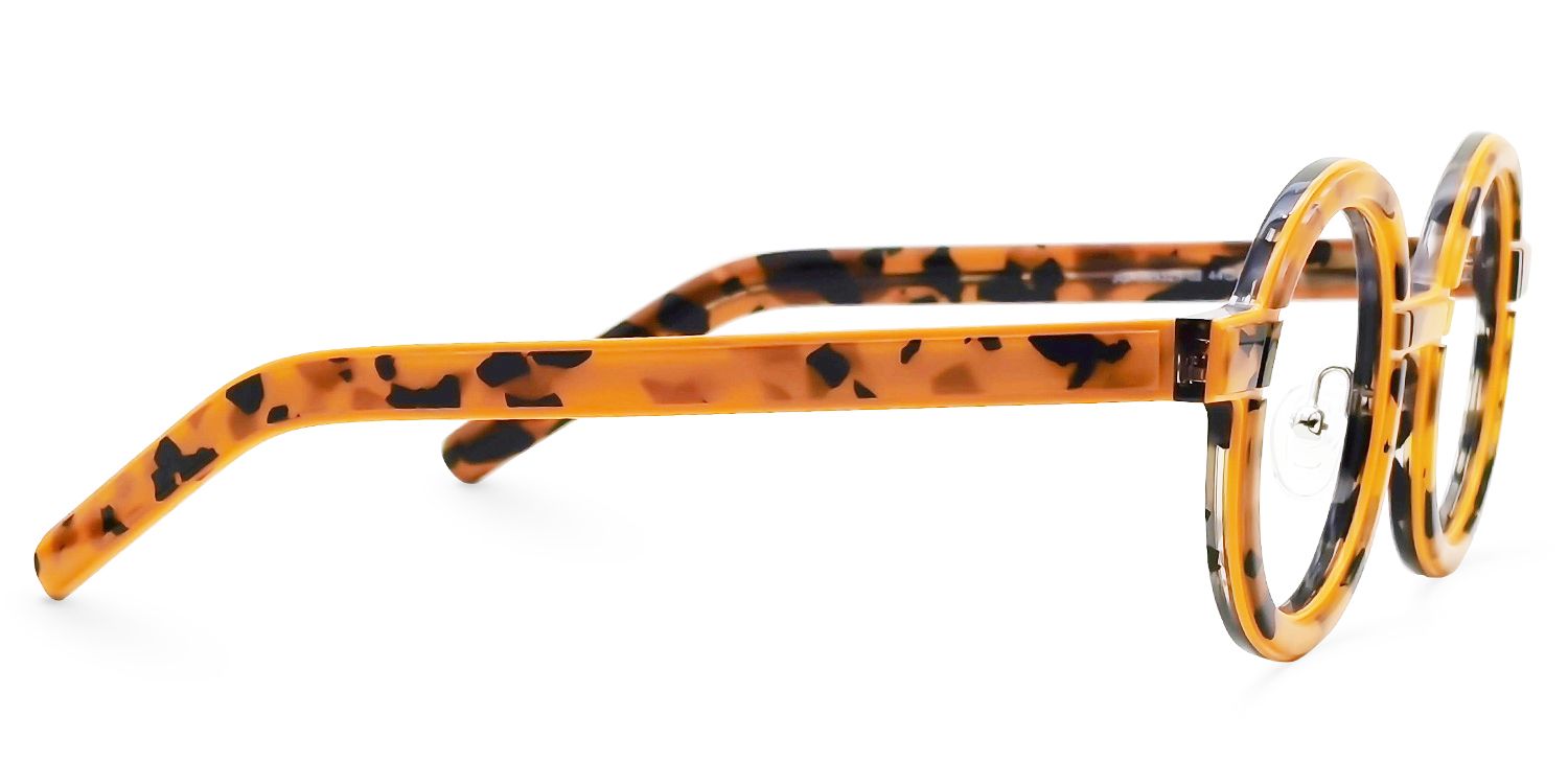 Rooney - Round Tortoise Eyeglasses | Vooglam 4