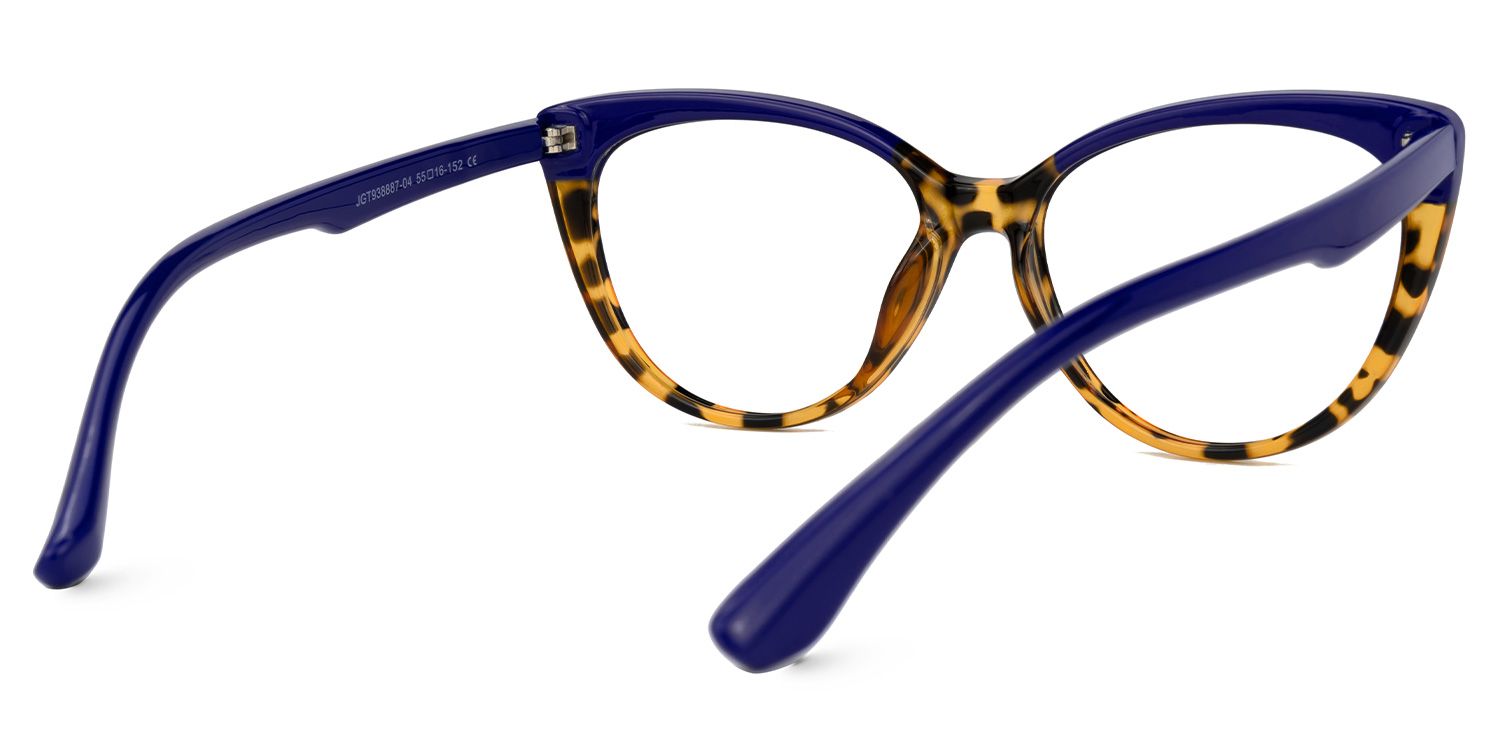 Callisto - Cat Eye Blue/Tortoise Eyeglasses | Vooglam Side View