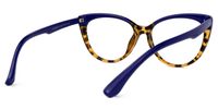 Callisto - Cat Eye Blue/Tortoise Eyeglasses | Vooglam Side View