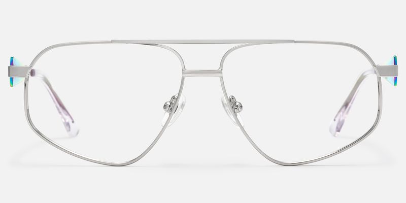 Trance - Aviator Silver Eyeglasses