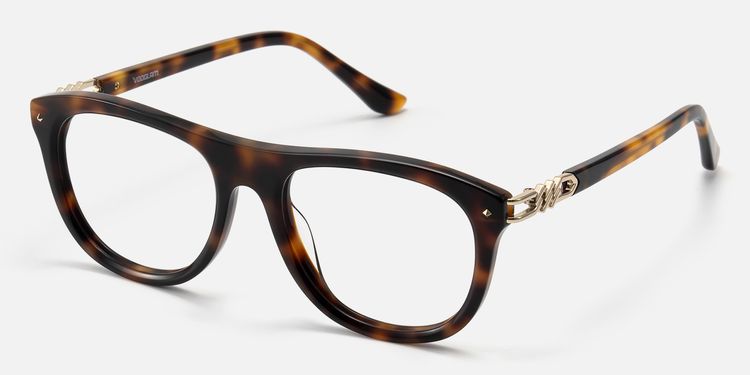 O'Keeffe - Retro Aviator Tortoise Eyeglasses | Vooglam