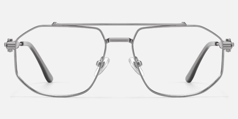 Ando - Aviator Gray Eyeglasses