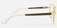 Griot - Square Gold Eyeglasses | Vooglam Side View