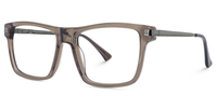 Elkie - Rectangle Brown Eyeglasses | Vooglam Front View