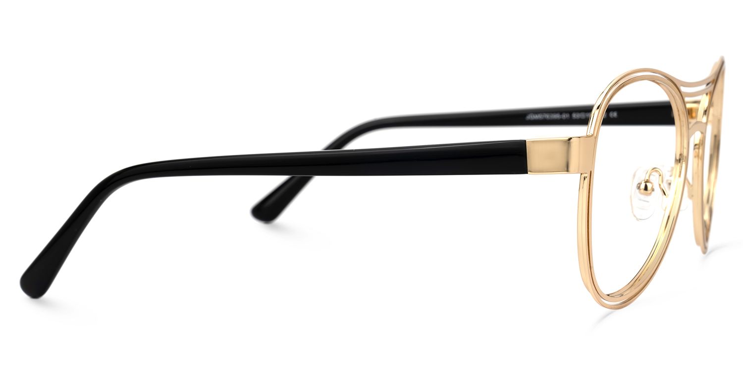 Adjatay - Aviator Gold Eyeglasses | Vooglam 4