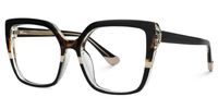 Faizan - Square Black/Tortoise Eyeglasses | Vooglam Front View