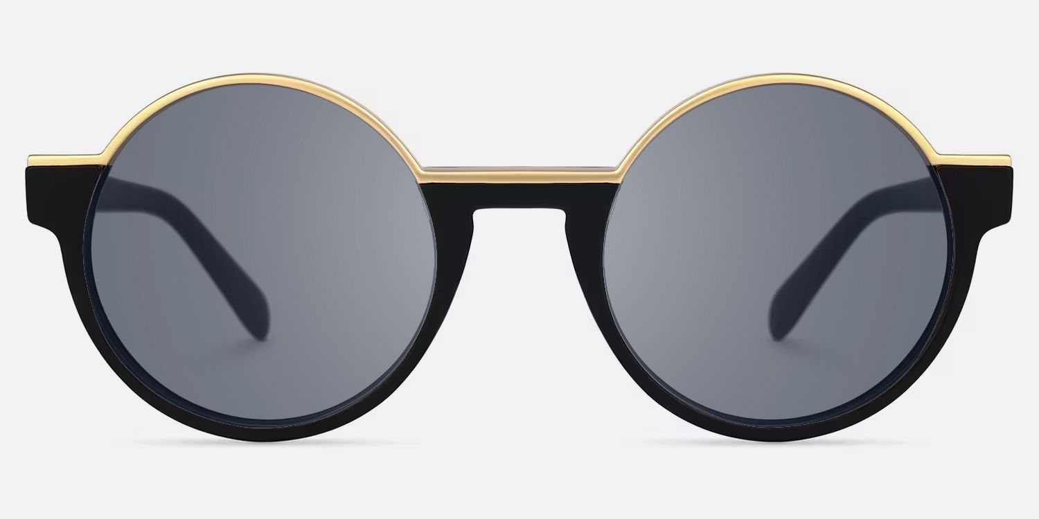 Latina - Black and Gold John Lennon Sunglasses | Vooglam Angle View