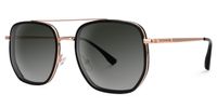 Eiko - Aviator Black Sunglasses | Vooglam Front View