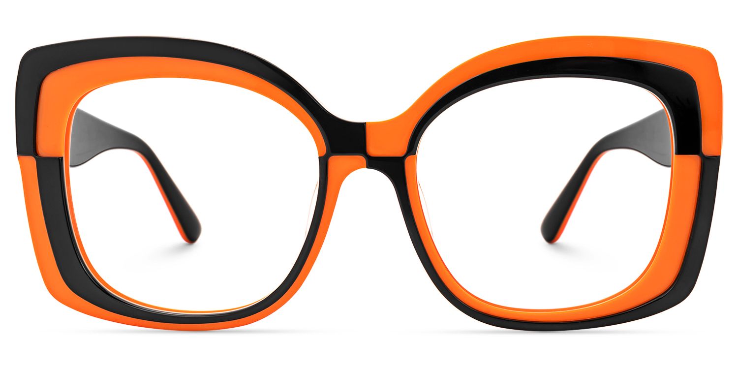 Mabon - Butterfly Orange Eyeglasses | Vooglam Angle View