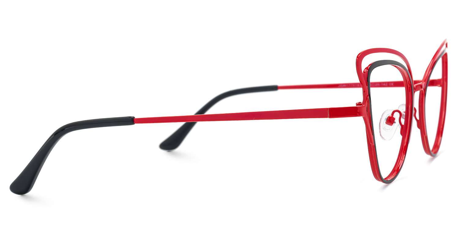 Elki - Cat Eye Red Eyeglasses | Vooglam 4