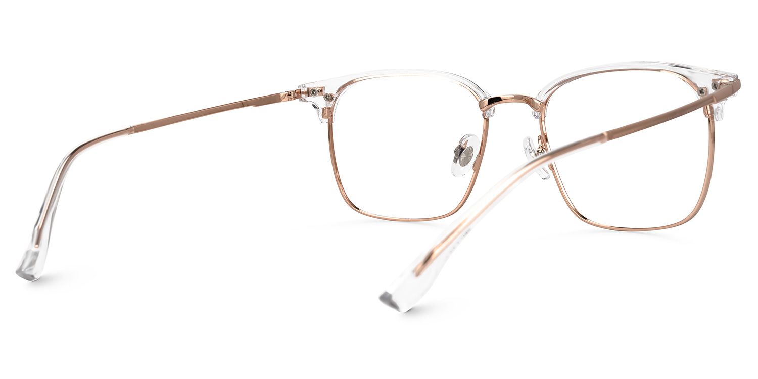 Derion - Browline Crystal Eyeglasses | Vooglam Side View