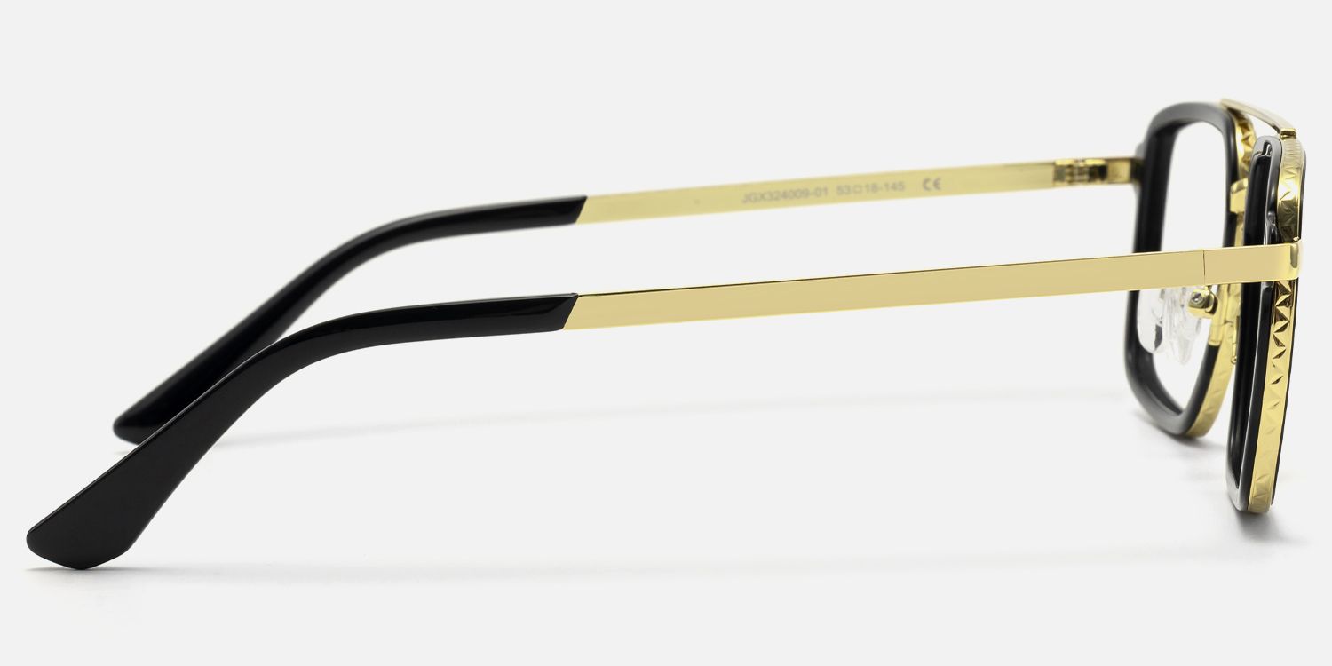 Navigator - Aviator Black Eyeglasses | Vooglam Side View
