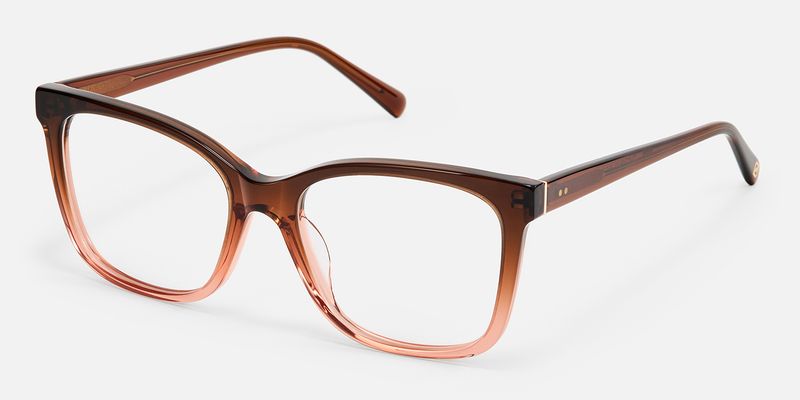 Jaelle - Square Brown Eyeglasses