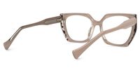 Edge - Geometric Brown Eyeglasses | Vooglam Side View